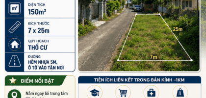 A126 1,65 TỶ - 150M2 ĐẤT THỔ CƯ HẺM NHỰA 5M Ô TÔ TẬN NƠI GẦN CHỢ MỚI BẢO LỘC