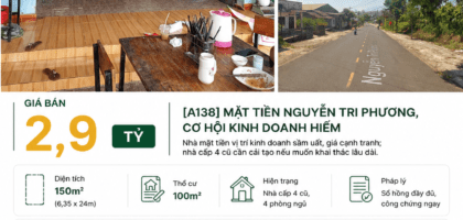[A138] 2.9 TỶ - 150M2 NHÀ CẤP 4 CƠ HỘI KINH DOANH MẶT TIỀN NGUYỄN TRI PHƯƠNG, PHƯỜNG 3 BẢO LỘC GẦN TRƯỜNG LÊ QUÝ ĐÔN