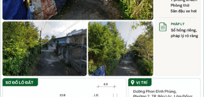 [A140] 2,7 TỶ - 187M2 NHÀ SỔ HỒNG RIÊNG PHƯỜNG 2 BẢO LỘC GẦN QUẢNG TRƯỜNG 28/3