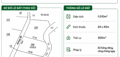 [C021] 2,5 TỶ - 1.010M2 - 300M2 ĐẤT THỔ CƯ BÁM SUỐI VILLA NGHỈ DƯỠNG XÃ LỘC THÀNH BẢO LỘC