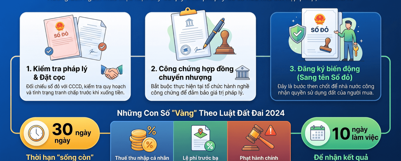 quy trình đặt cọc công chứng mua bán nhà đất