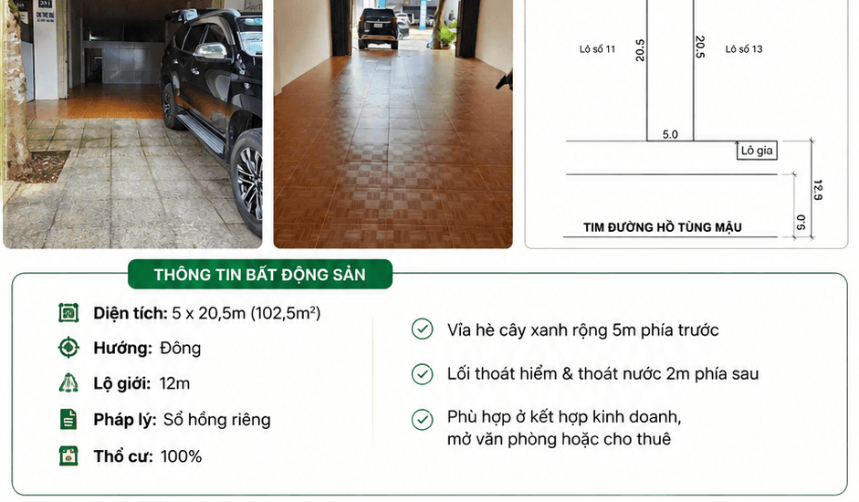 [A155] 6.2 TỶ - 102.5M2 NHÀ KINH DOANH MẶT TIỀN HỒ TÙNG MẬU GẦN CHỢ MỚI BẢO LỘC